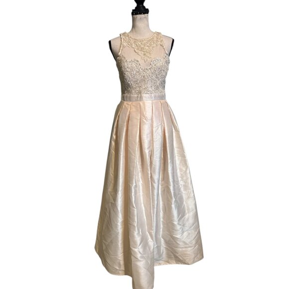 Soieblu Blush & Ivory Formal Gown – Size Small - Picture 2 of 7
